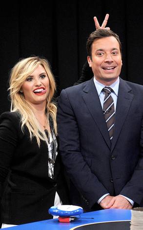 Demi Lovato, Jimmy Fallon Demi Lovato, Jimmy Fallon